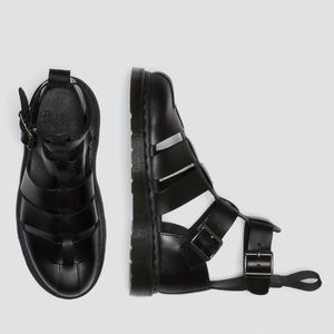 Dr. Martens Black Leather Geraldo Sandals